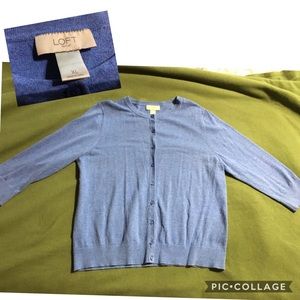 Loft dark blue cardigan XL like new